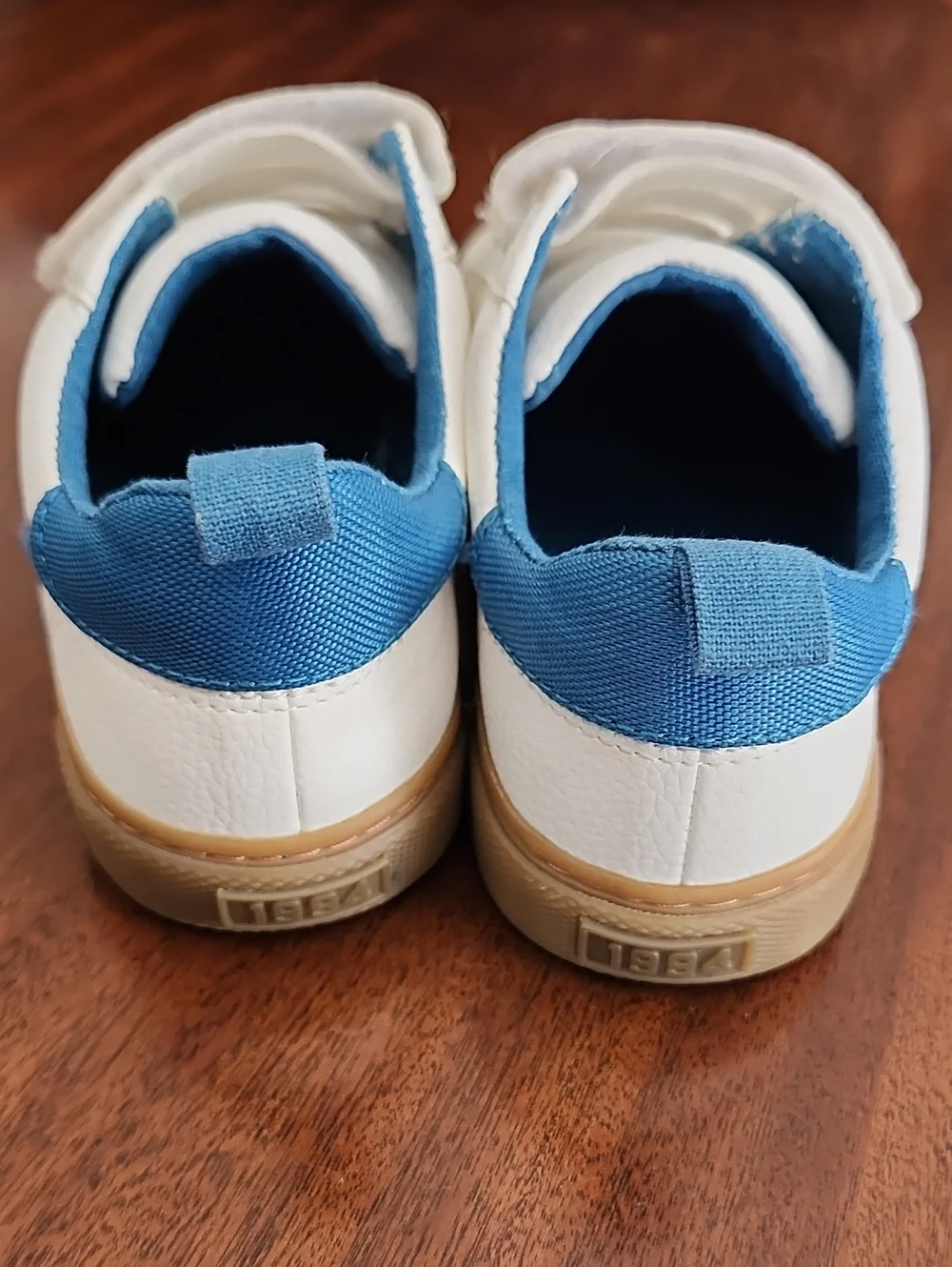 Old Navy White & Blue Velcro Sneackers, 13